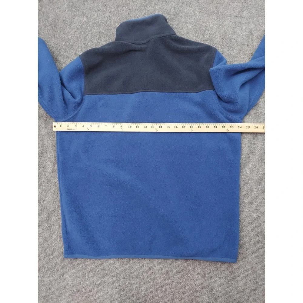 Brooks Brothers Pullover Sweater Mens XL Blue Golden Fleece 1/4 Zip Mock Neck